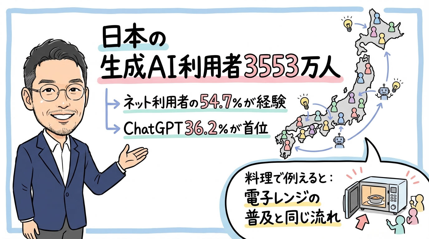 日本の生成AI利用者3553万人 グラレコ