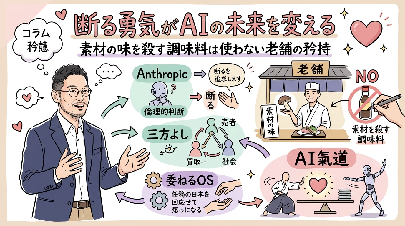 ひろくんコラム 断る勇気 AI氣道の心得 図解