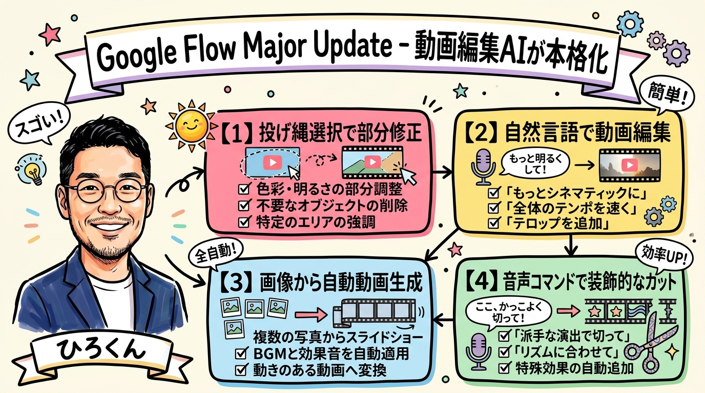 Google Flow動画編集AI図解