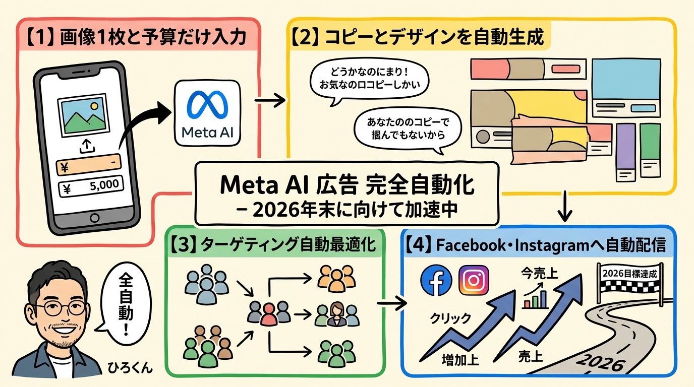 Meta AI広告完全自動化の図解