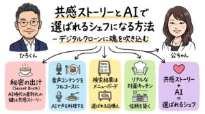共感ストーリー×AIで選ばれるシェフになる方法 全体図解