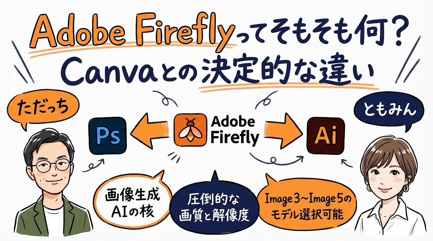 Adobe Fireflyってそもそも何？Canvaとの決定的な違い - 図解