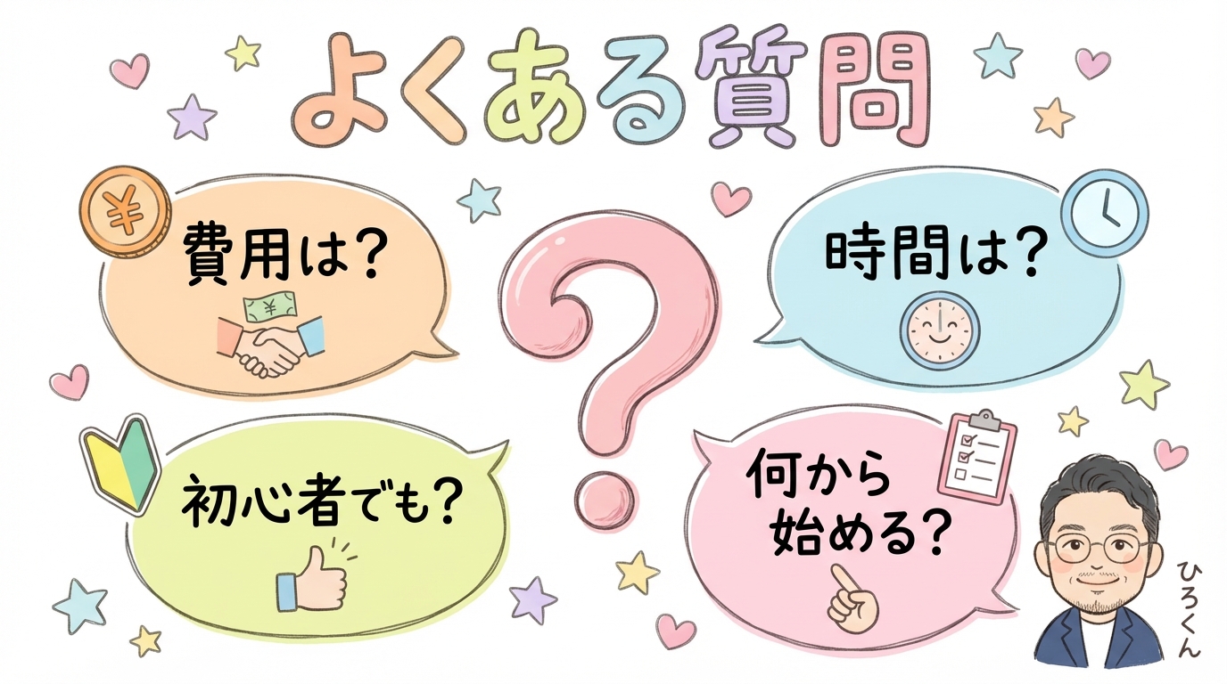 グラフィックレコーディング図解:FAQ(よくある質問)