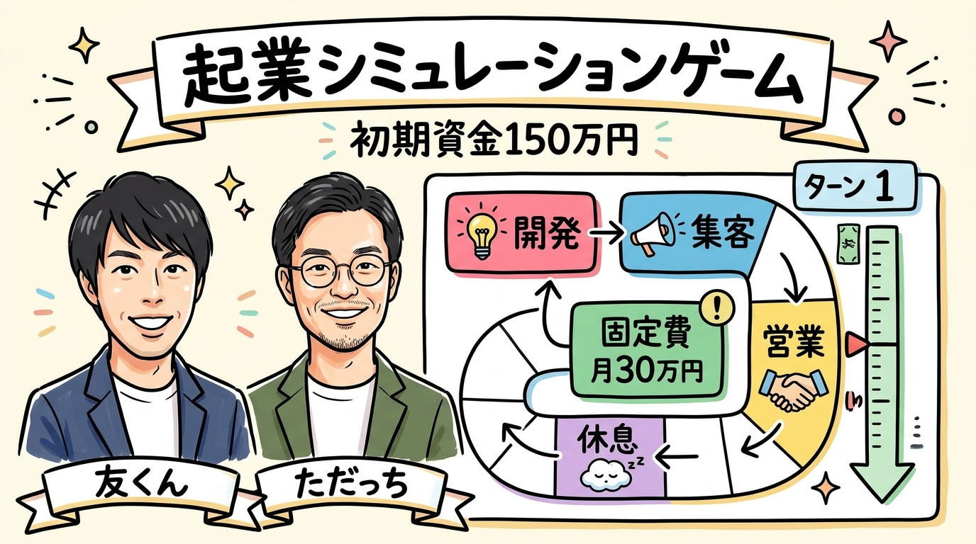 起業シミュレーションゲーム グラレコ図解