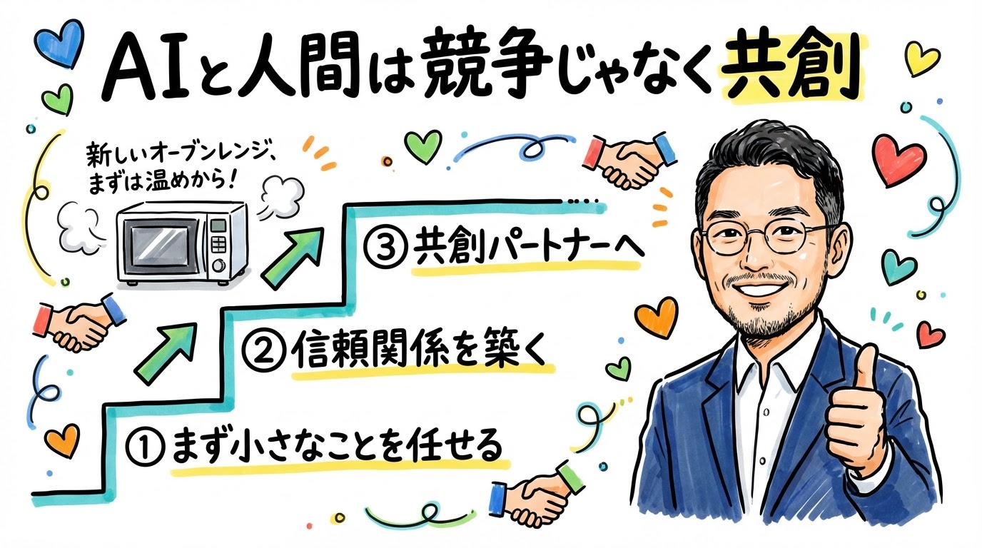 まとめ：AIは「使う」から「共に生きる」へ — 3ステップで実践