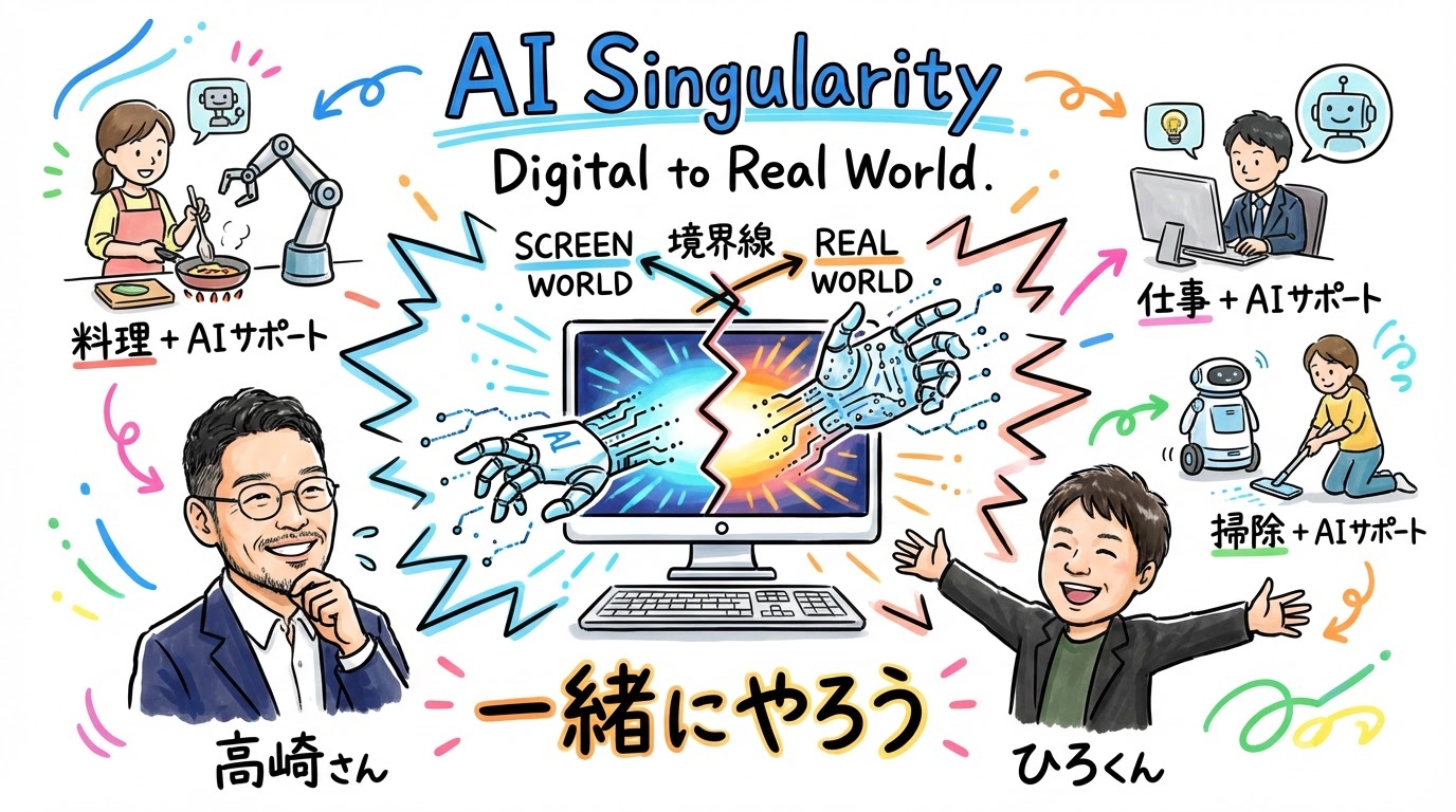 シンギュラリティは画面から現実に染み出す グラレコ