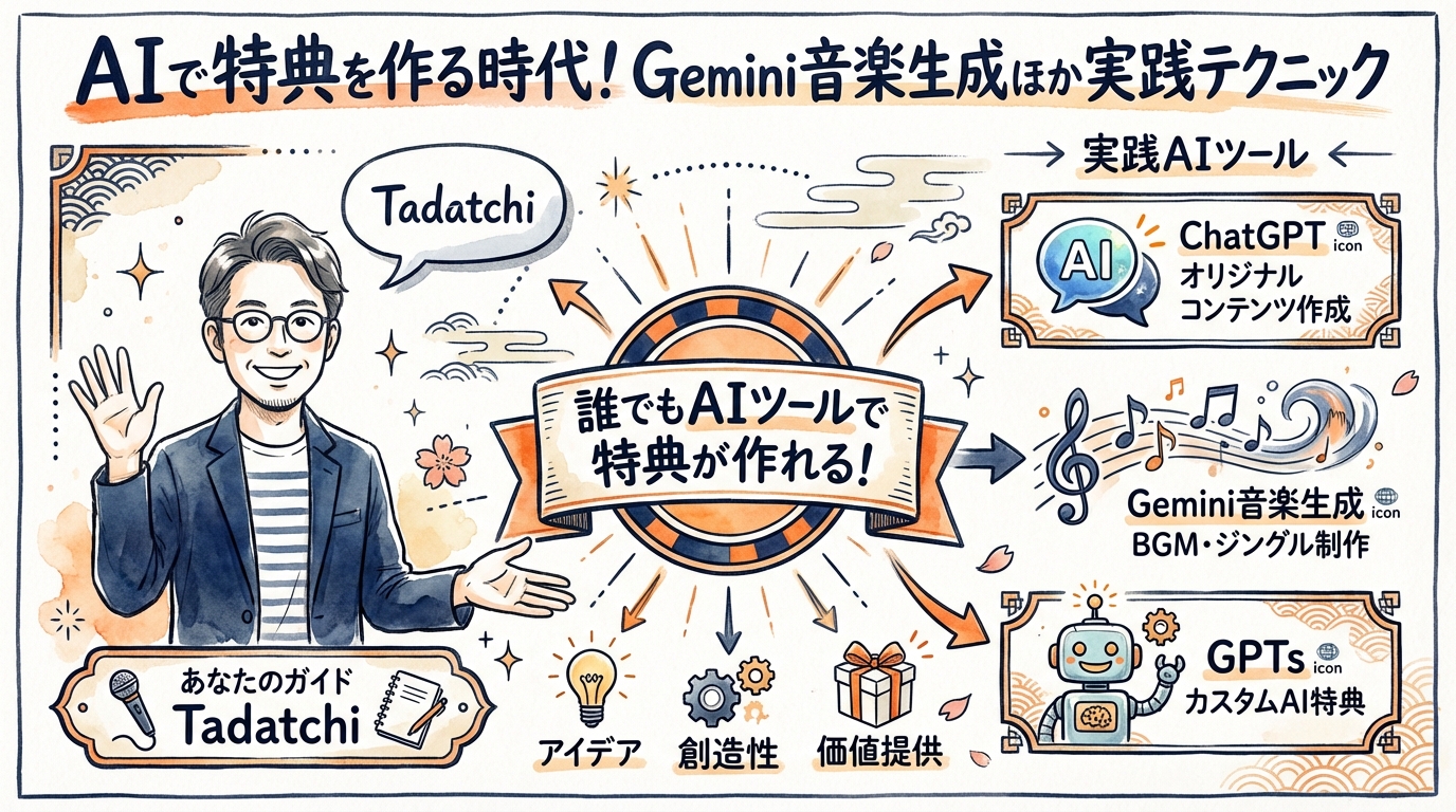 AIで特典を作る時代!Gemini音楽生成ほか実践テクニック グラレコ
