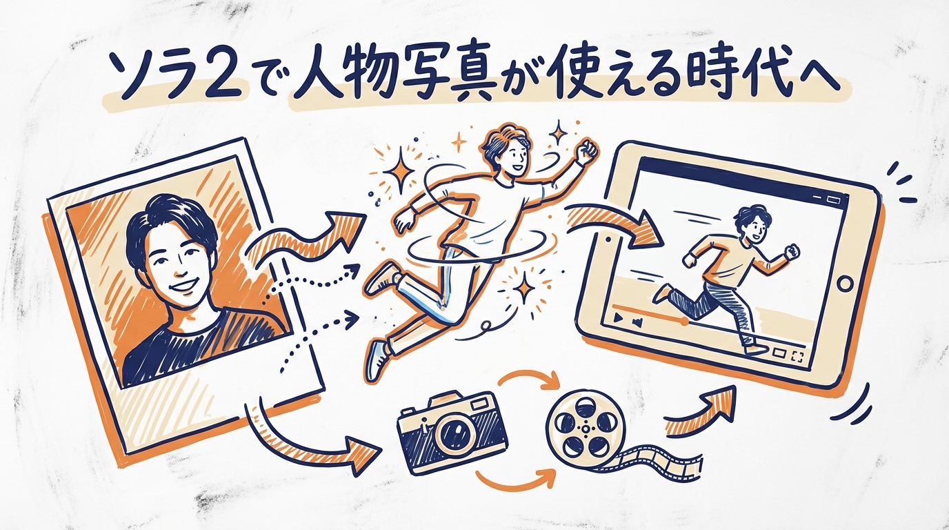 Sora2で人物写真が使える時代へ グラフィックレコーディング