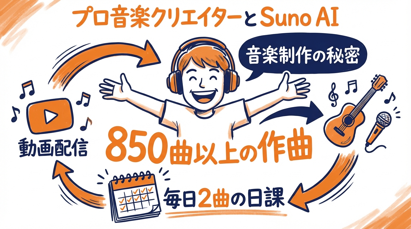Suno AIで850曲作ったプロ直伝 音楽制作の秘訣