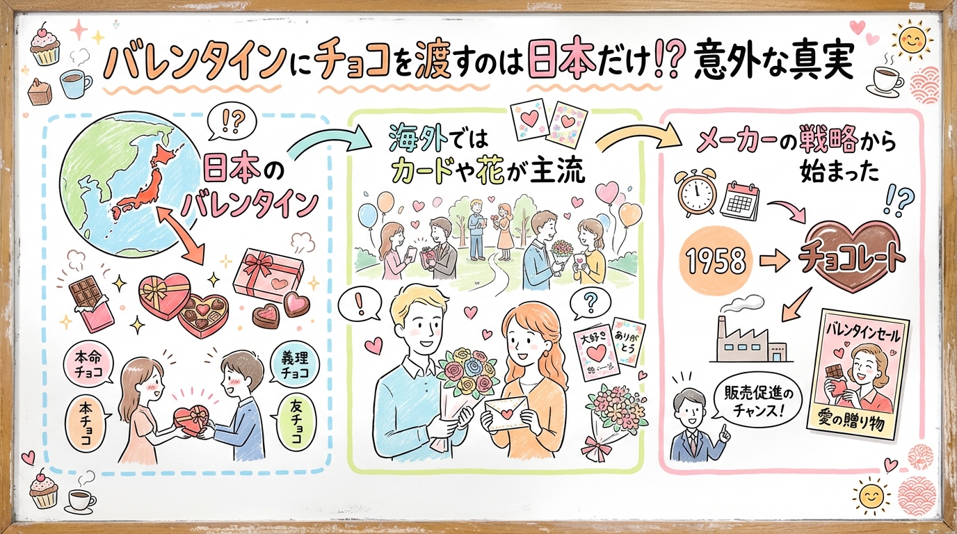 バレンタインにチョコを渡すのは日本だけ 意外な真実