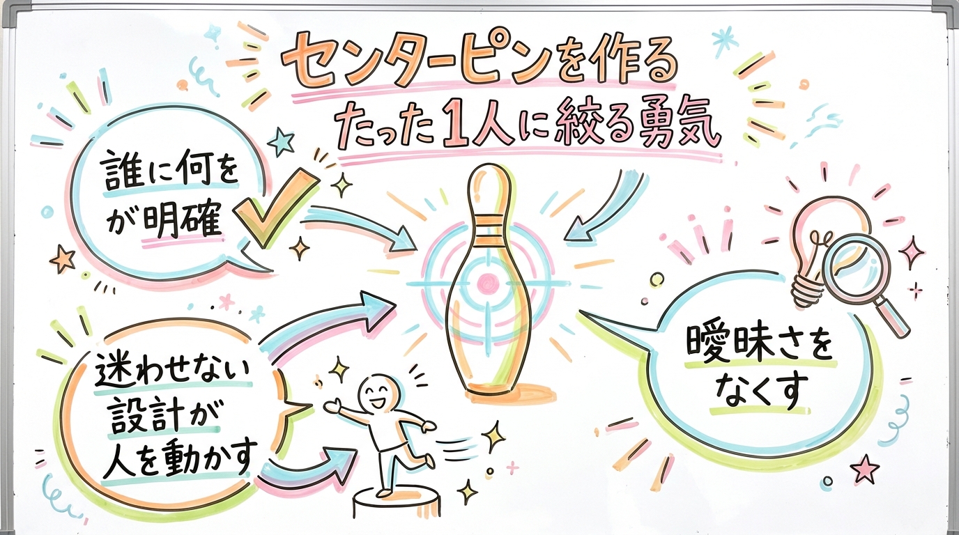 センターピンを作る たった1人に絞る勇気
