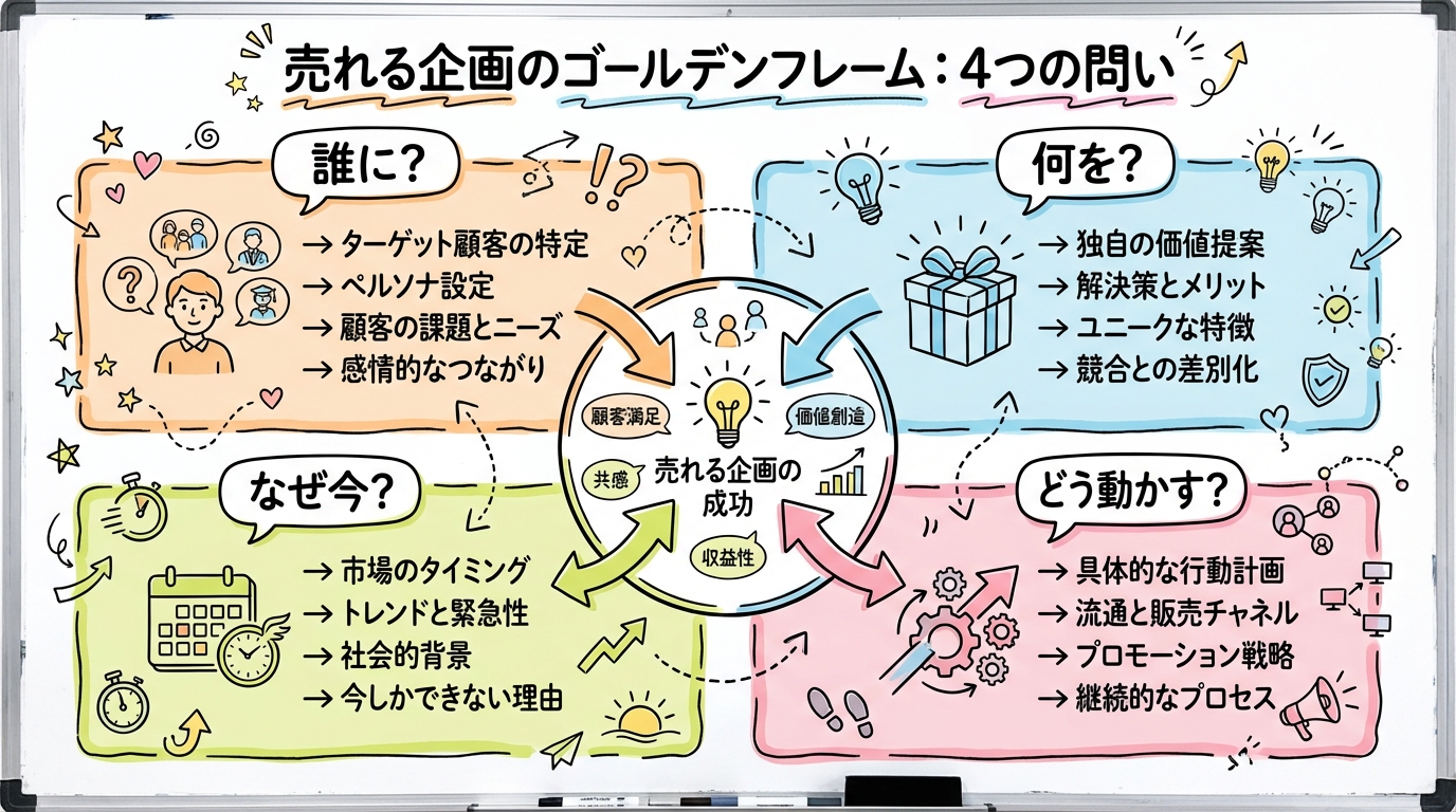 売れる企画のゴールデンフレーム 4つの問い