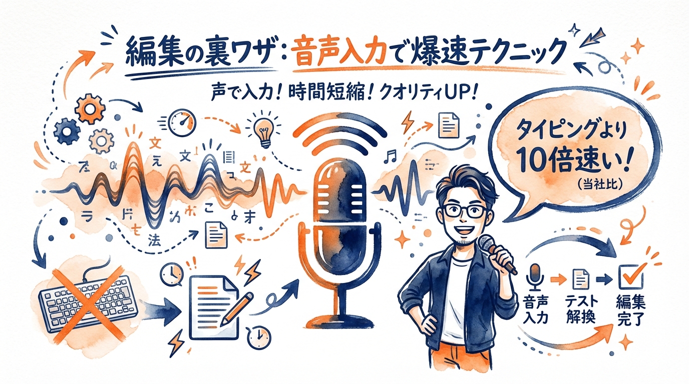 編集の裏ワザ音声入力で爆速テクニック グラレコ