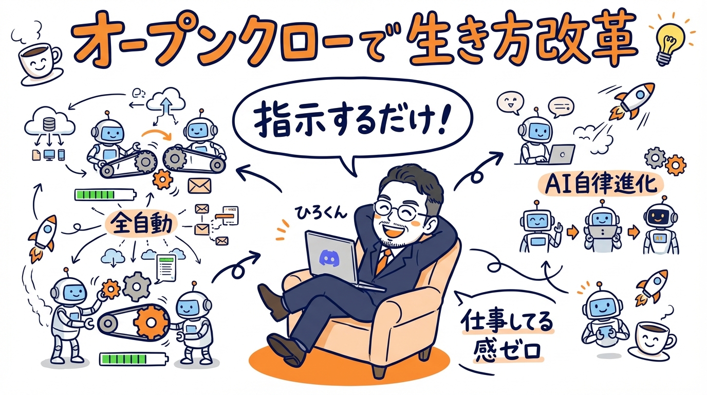 AI秘書の朝ブリーフィング6本柱で仕事が自動化する 見出し図解