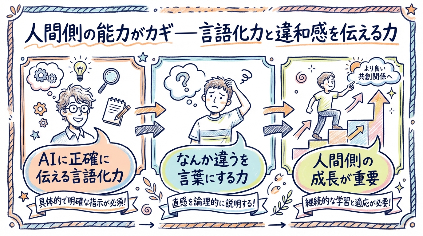 人間側の能力 言語化力と違和感を伝える力