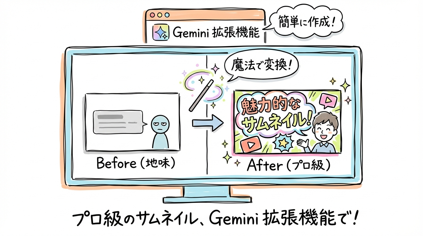 Gemini Put機能でサムネ作成