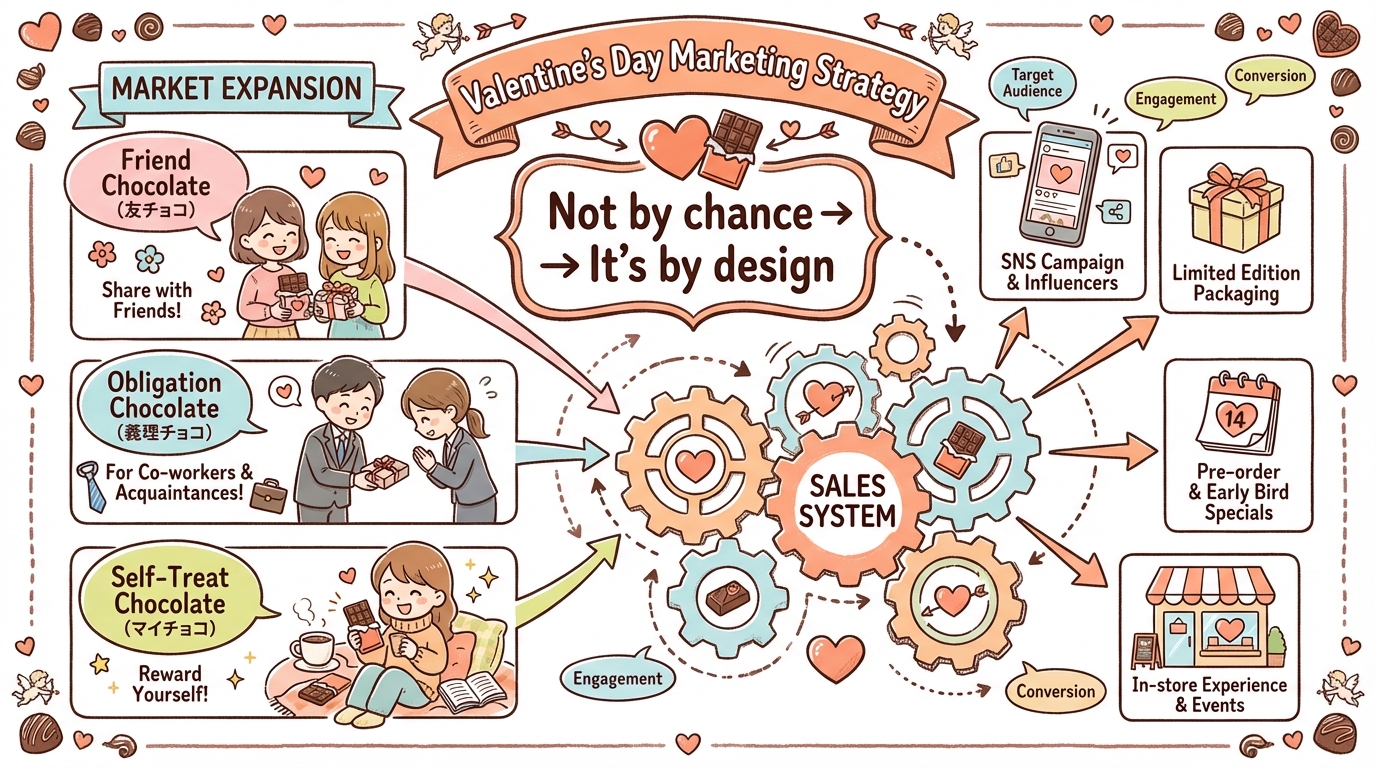 バレンタインのマーケティング設計