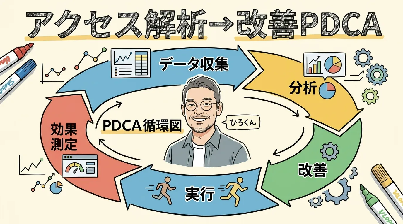 アクセス解析から改善PDCAサイクルの自動化フロー