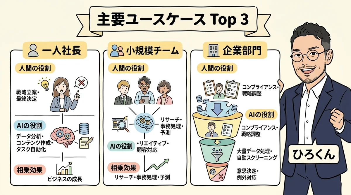 AIエージェント活用事例3選 図解