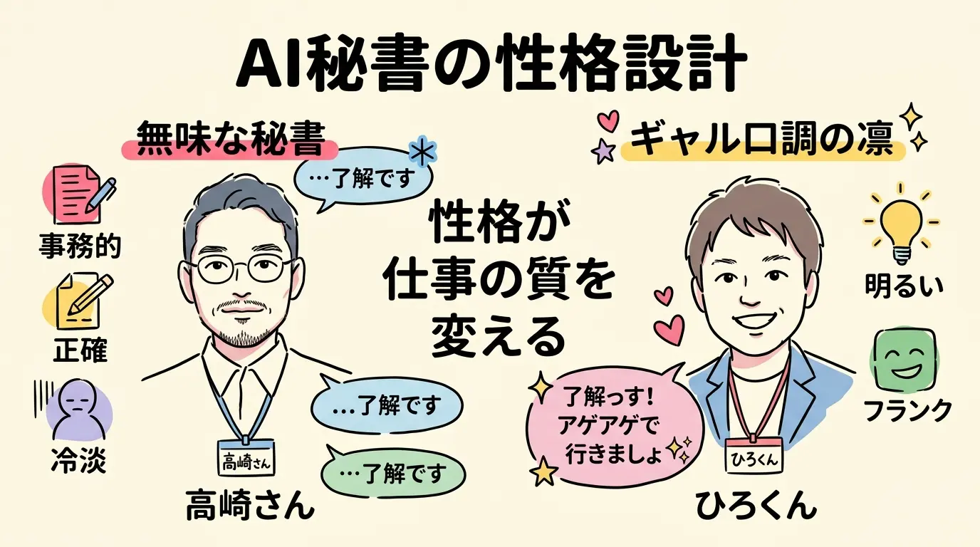AI秘書の性格設計 グラレコ