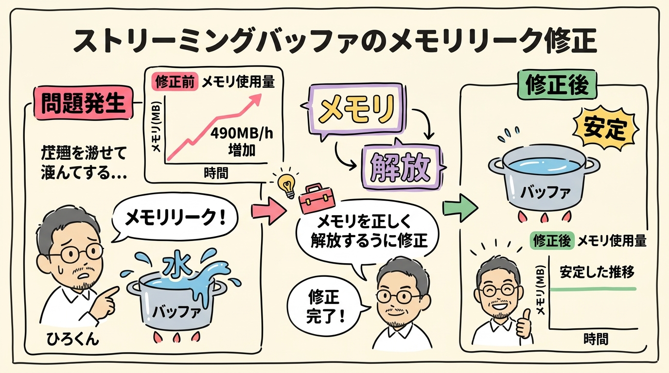 メモリリーク修正 図解