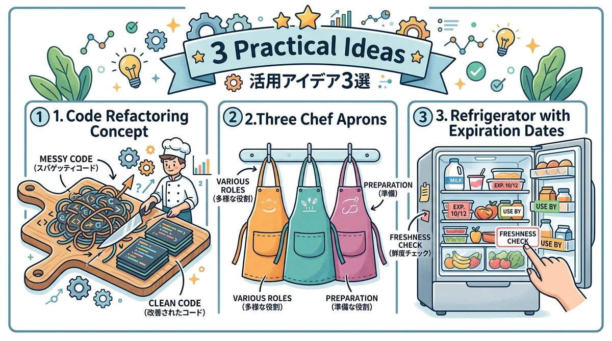 活用アイデア3選のグラレコ解説
