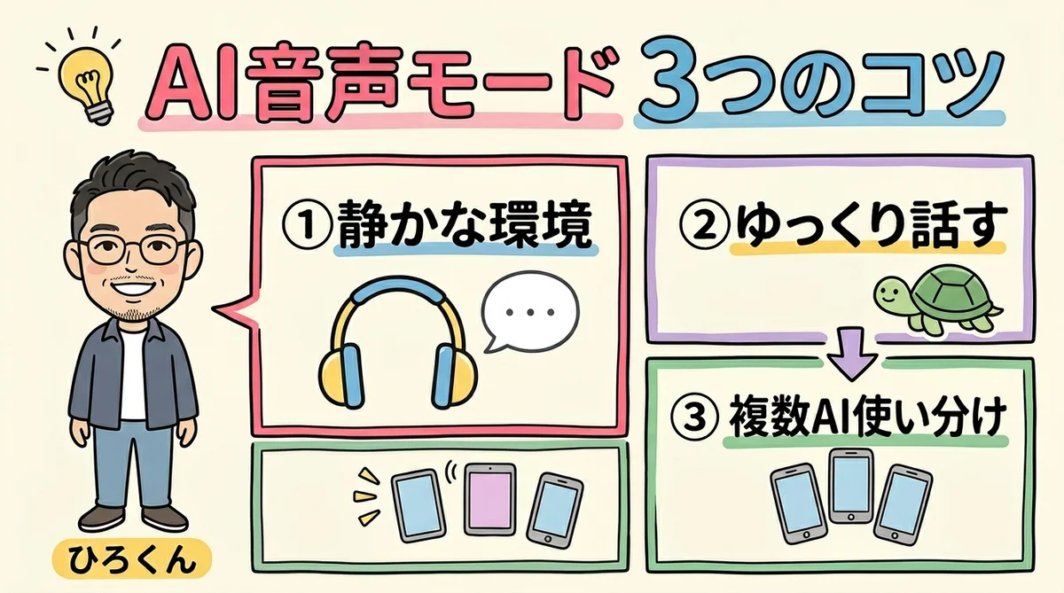 AI音声モードを使いこなす3つのコツ
