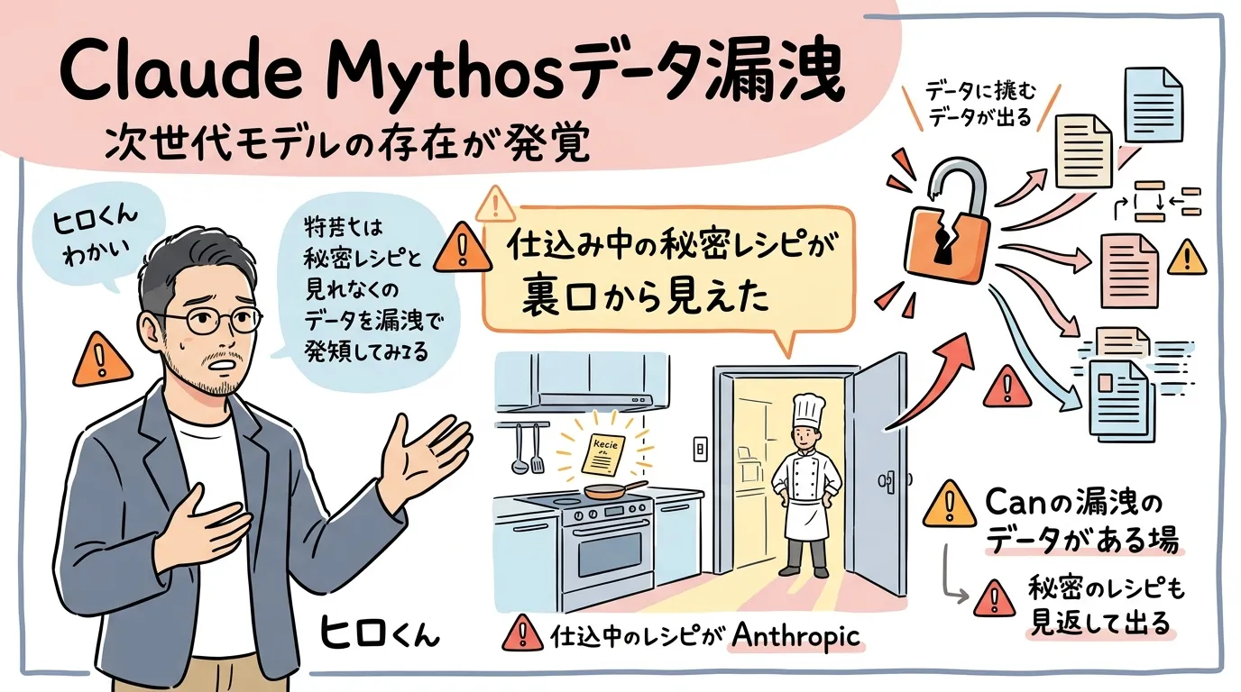 Claude Mythosデータ漏洩の図解