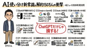 AI使い分け新常識＆解約150万人の衝撃 全体図解