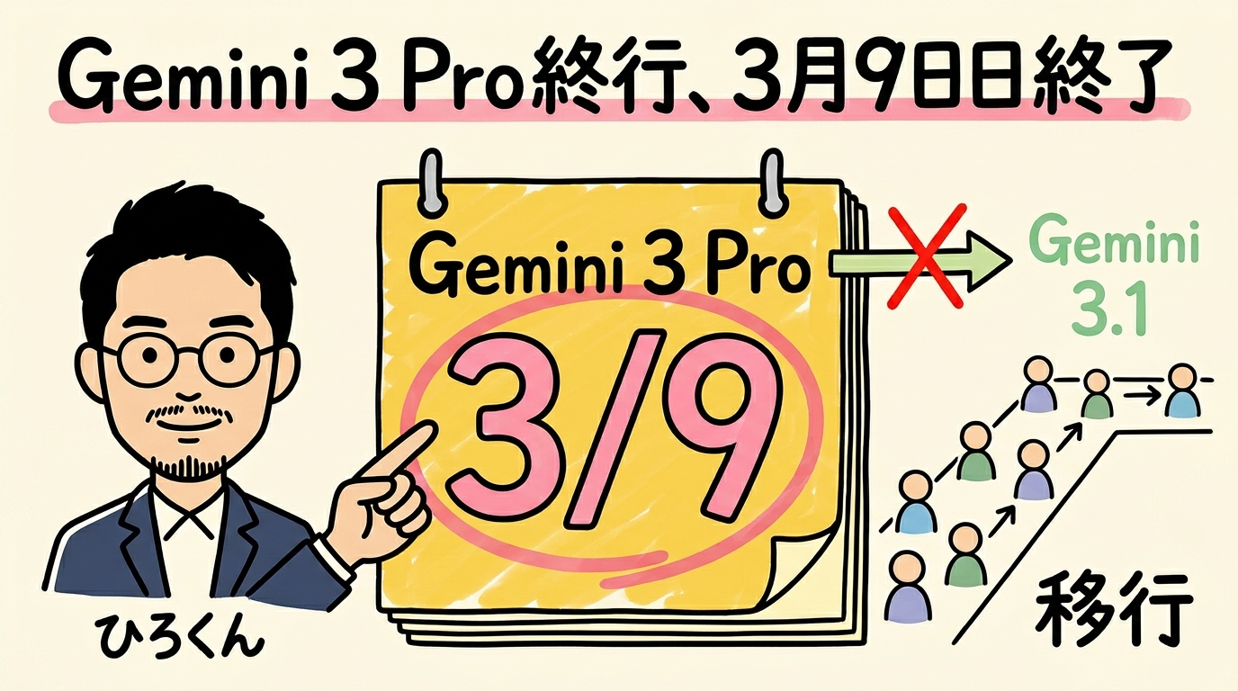 Gemini 3 Pro終了 見出し画像