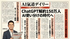 AI氣道デイリー 2026年3月3日号 新聞風アイキャッチ