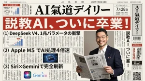 AIニュース2026年3月4日号アイキャッチ - 新聞風デザイン「説教AI、ついに卒業!」