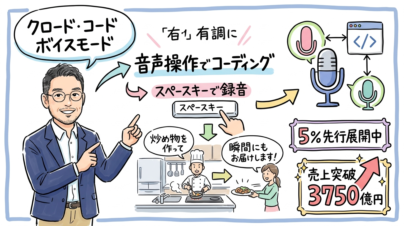 Claude Code 音声モード Voice Mode 図解