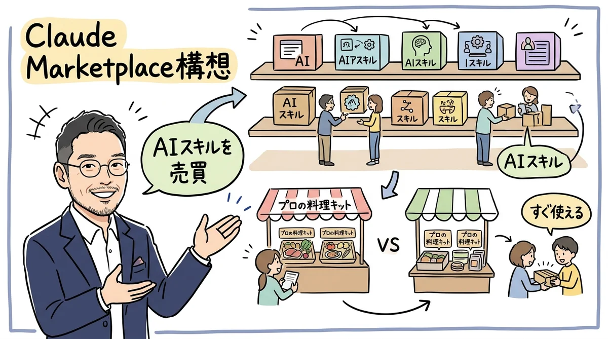 Claude Marketplace構想 グラレコ図解