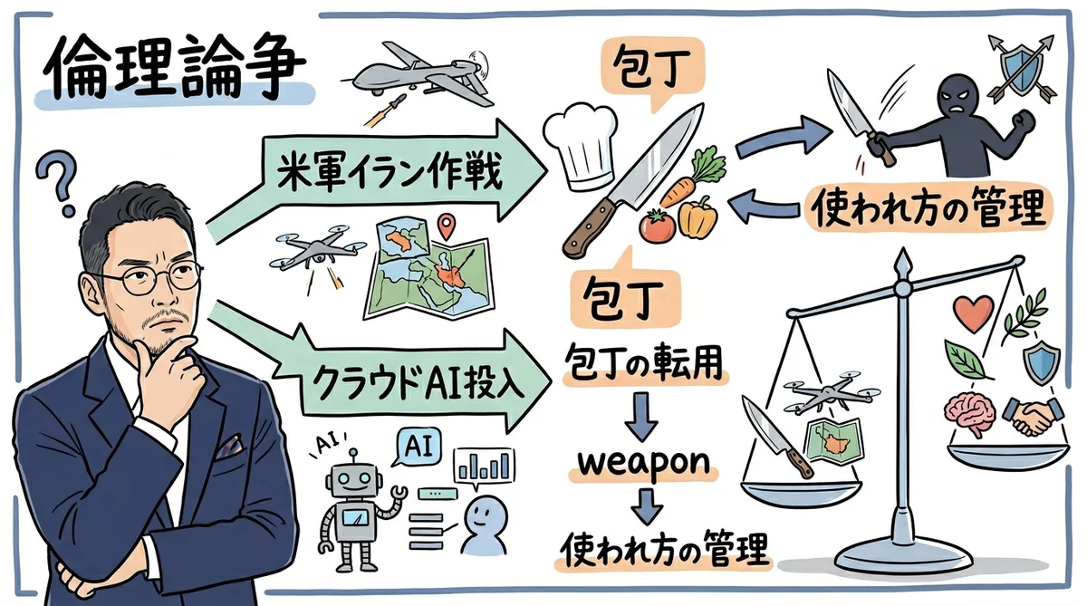 米軍×Claude AI グラレコ図解