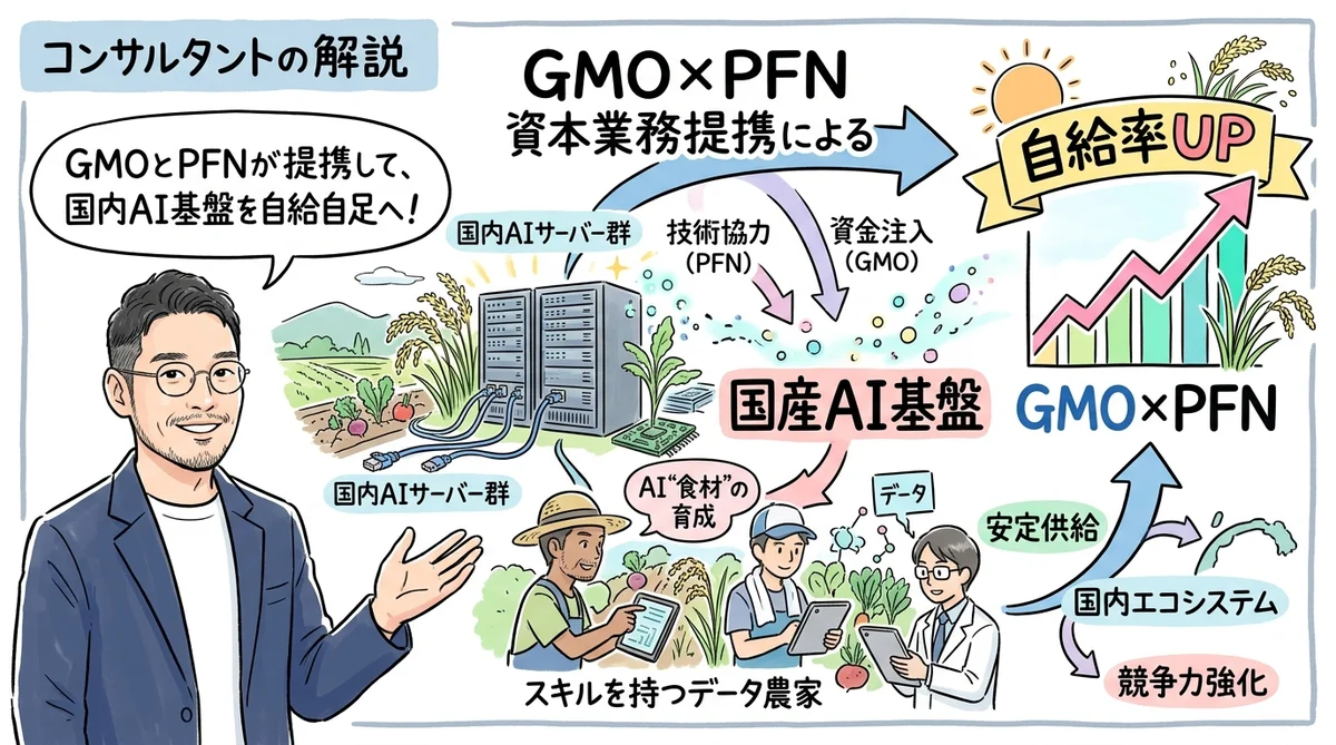 GMO×PFN資本提携 グラレコ図解
