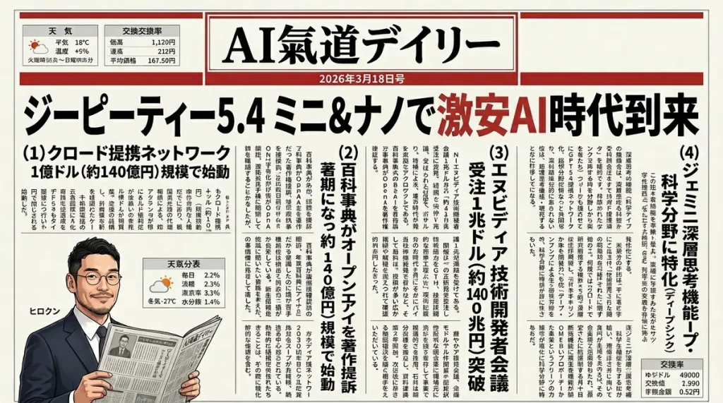 AI氣道デイリー 2026年3月18日号