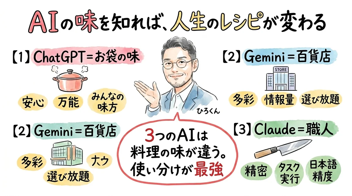 ひろくんコラム AIの味を知れば人生のレシピが変わる