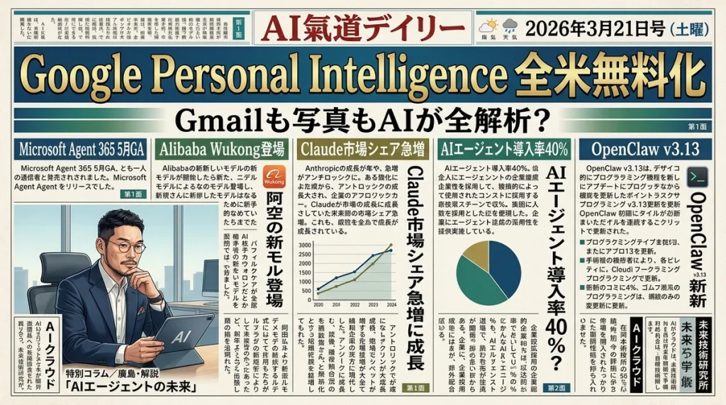 AI氣道デイリー 2026年3月21日号