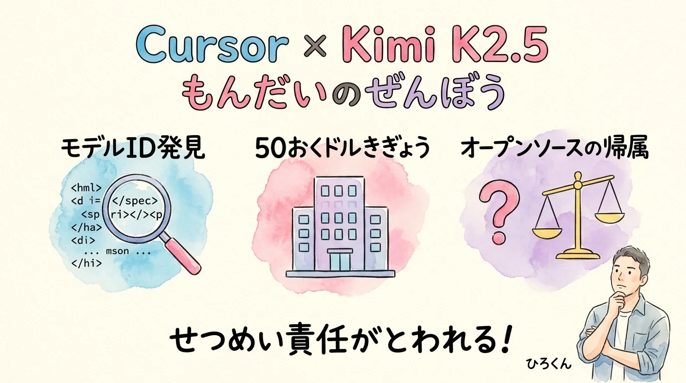 Cursor Kimi K2.5問題の図解