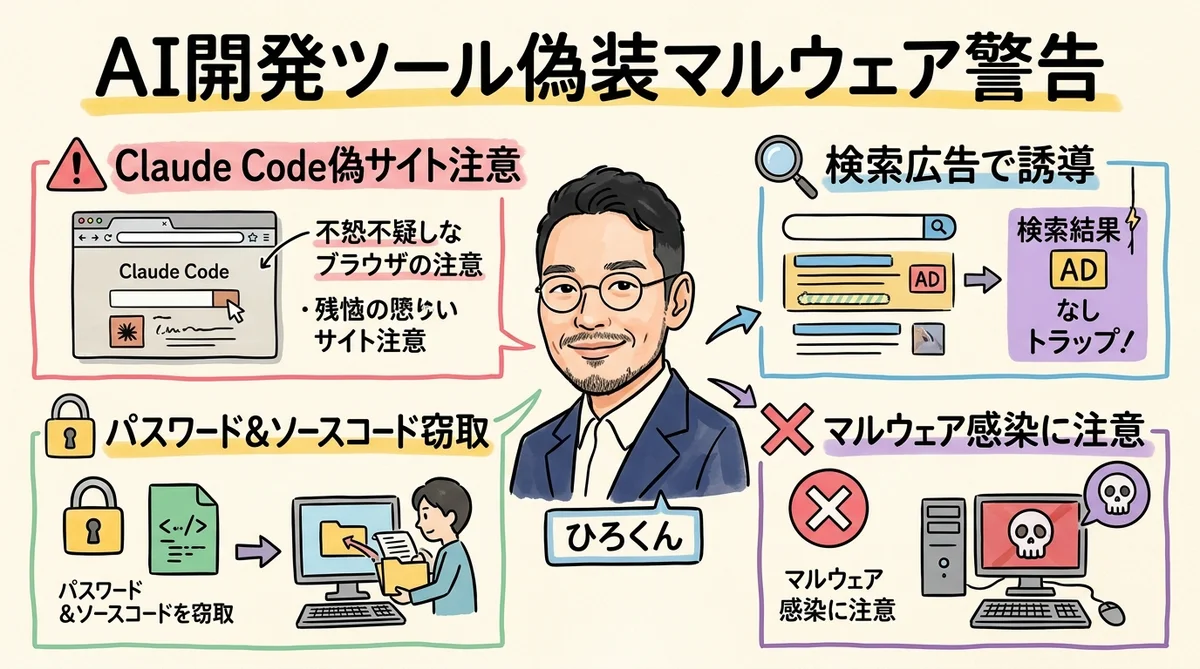 AI開発ツール偽装マルウェア グラレコ