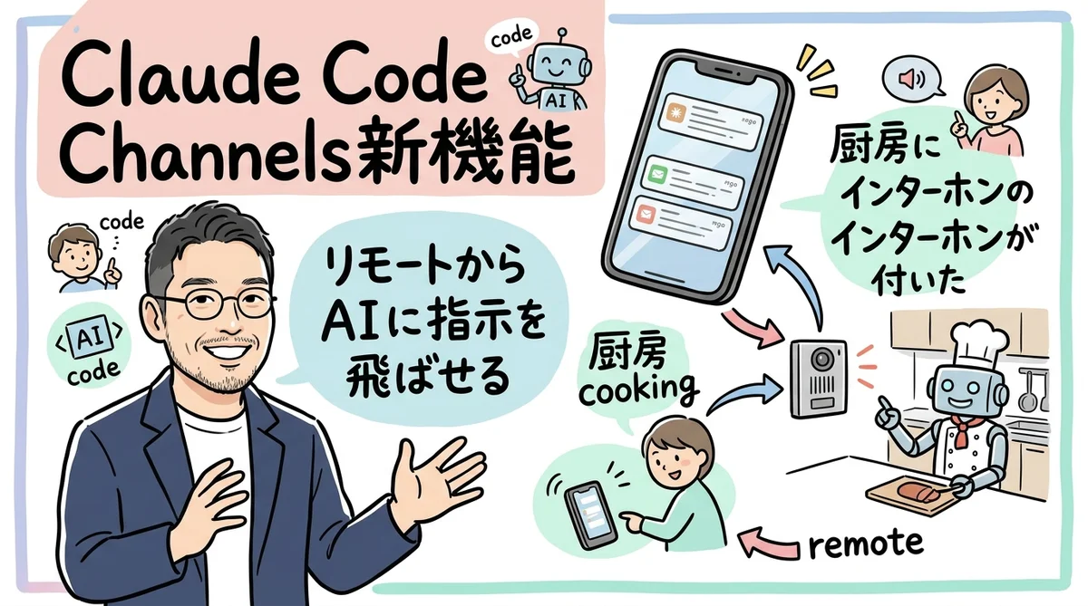 Claude Code「Channels」新機能の図解