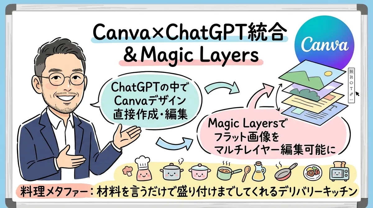 Canva ChatGPT統合 Magic Layers グラレコ