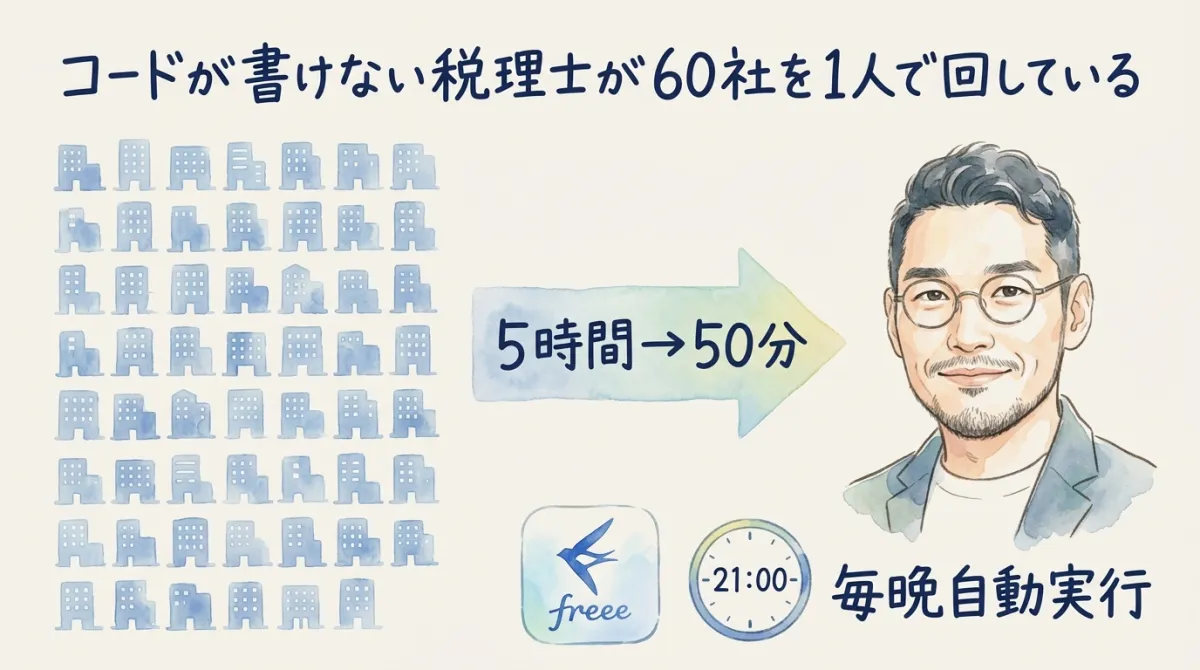 コードが書けない税理士が60社を1人で回している