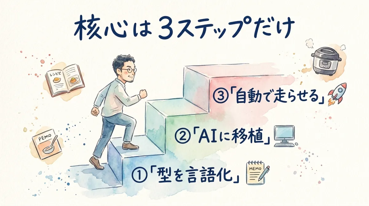 核心は3ステップだけ