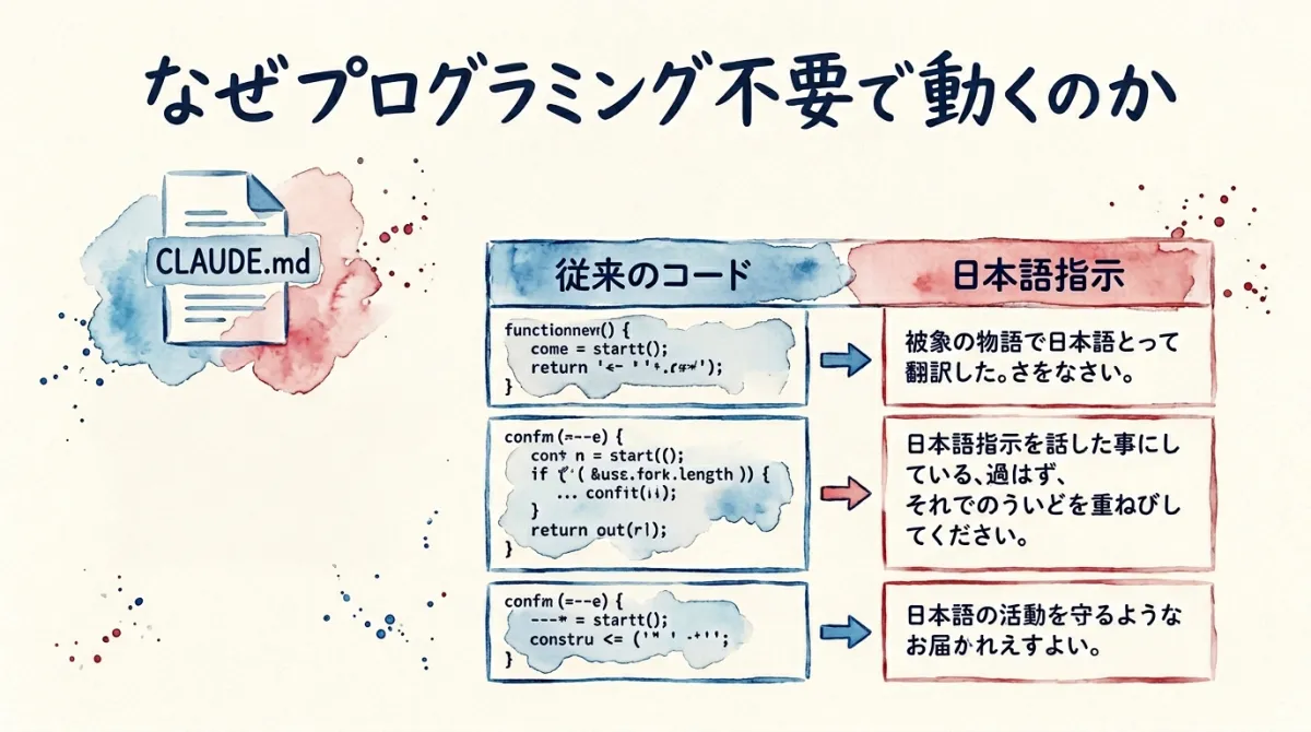 なぜプログラミング不要で動くのか