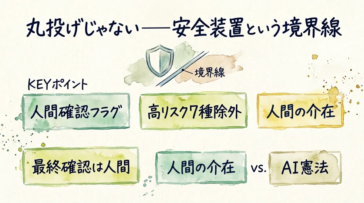 丸投げじゃない——安全装置という境界線