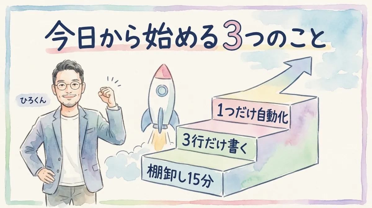 あなたの業種でもできる——今日から始める3つのこと