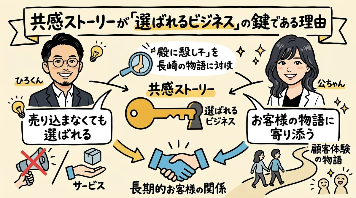 共感ストーリーが選ばれるビジネス グラレコ図解