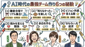 AI時代の最強チーム作り3つの秘訣 全体図解グラレコ